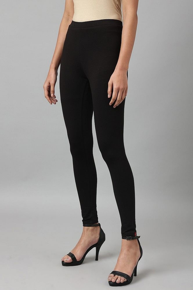 Black Ladies Cotton (OE) Ankle Length Leggings, Ethnic Wear, Slim Fit at Rs  57 in Tiruppur